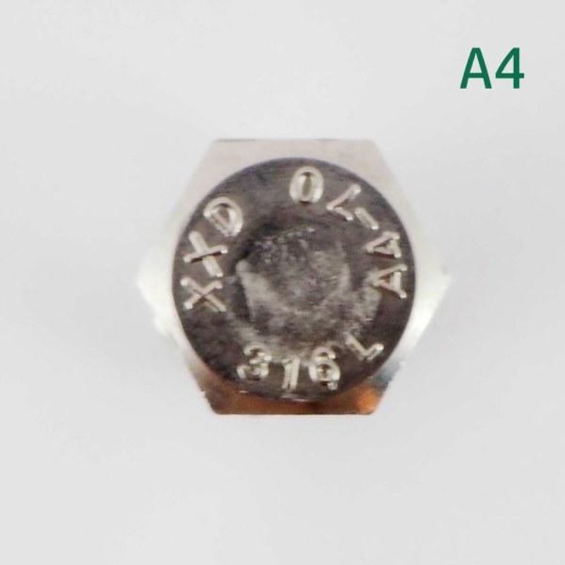 M5x20 Sekskantskrue 10 stk  Syrefast A4