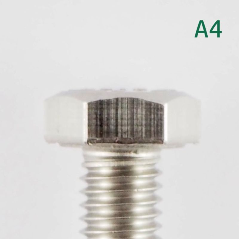 M6x10 Sekskantskrue  10 stk  Syrefast A4