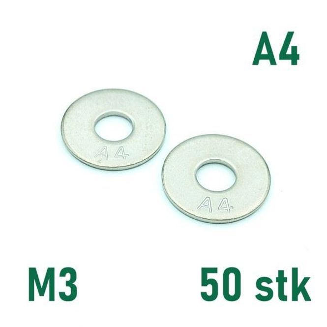 Hovedbilde M3 Planskive 50 stk Syrefast A4