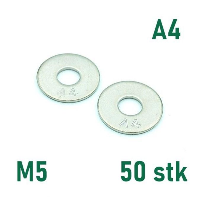Hovedbilde M5 Planskive 50 stk Syrefast A4